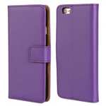 Genuine Leather Wallet Flip Case Cover For iPhone 6 Plus/6S Plus 5.5inch - Purple