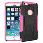 Heavy Duty Durable Case Cover Stand For iPhone 6 Plus/6S Plus 5.5inch - Hot pink