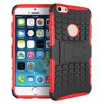 Heavy Duty Strong Hard TPU Case Cover Stand For iPhone 6 Plus/6S Plus 5.5inch - Red