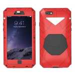Luxury Waterproof Shockproof Aluminum Gorilla Glass Metal Cover Case for iPhone 6 Plus/6S Plus 5.5inch - Red