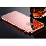 Luxury Aluminum Metal Bumper with Mirror Acrylic Back Cover for iPhone 5 6S/6 7 7 Plus 8 8 Plus x