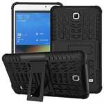 Rugged Hybrid Dual Layer Case with Kickstand for Samsung Galaxy Tab 4 7.0 T230 - Black