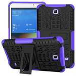 Rugged Hybrid Dual Layer Case with Kickstand for Samsung Galaxy Tab 4 7.0 T230 - Purple