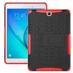 Shockproof Dual Layer Hybrid Kickstand Case For Samsung Galaxy Tab A 9.7 T550 - Red