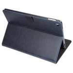 Crazy Horse Grain Leather Stand Flip Case for 9.7-inch iPad Pro with Card Holder - Navy Blue