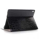 Crocodile Texture Magnetic Flip Stand Leather Case for 9.7-inch iPad Pro - Black
