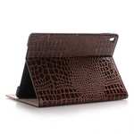 Crocodile Texture Magnetic Flip Stand Leather Case for 9.7-inch iPad Pro - Coffee