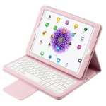 Detachable Wireless Bluetooth Keyboard PU Leather Case For 9.7-inch iPad Pro - Pink