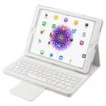 Detachable Wireless Bluetooth Keyboard PU Leather Case For 9.7-inch iPad Pro - White