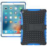 Heavy Duty Dual Layer Hybrid ShockProof Case Cover with Kickstand For iPad Pro 9.7inch - Blue