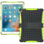 Heavy Duty Dual Layer Hybrid ShockProof Case Cover with Kickstand For iPad Pro 9.7inch - Green