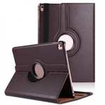 Litchi Grain 360° Rotating Folio Stand Smart PU Leather Case Cover For 9.7-inch iPad Pro - Brown