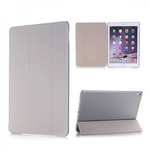 Ultra-Slim Transparent Plastic And PU Leather Smart Cover for iPad Pro 9.7 inch  - Grey