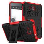 Hybrid Dual Layer Tough Kickstand Protective Case for Samsung Galaxy Tab A (2016) T280 - Red
