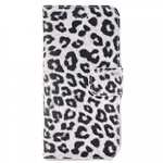 Leopard Pattern Magnetic Pu Leather Wallet Stand Case for iPhone SE 2020 / 7 4.7 inch - White