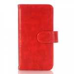 Luxury Crazy Horse Pattern Card Slot Wallet Leather Case for iPhone SE 2020 / 7 4.7 inch - Red