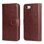 2in1 Magnetic Removable Detachable Leather Wallet Cover Case For iPhone 7 Plus 5.5 inch - Dark Brown