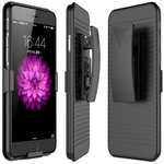 Belt Clip Holster Combo Touch Matte Hard Defender Protective Case for iPhone 7 Plus - Black
