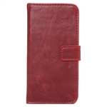 Crazy Horse Pattern Wallet Flip Stand PC+PU Leather Case Cover For iPhone SE 2020 / 7 4.7 inch - Wine Red