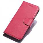Luxury litchi Skin Real Genuine Leather Flip Wallet Case For iPhone SE 2020 / 7 4.7 inch - Rose