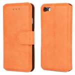 Matte Frosted Leather Flip Stand Wallet Case for iPhone 7 Plus 5.5 inch - Orange
