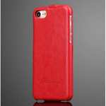 Crazy Horse Grain Top Flip Leather Case for iPhone SE 2020 / 7 4.7inch - Red