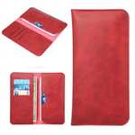 Luxury Crazy Horse PU Leather Flip Bag Pouch Case Cover for iPhone SE 2020 / 7 4.7 Inch - Red