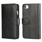 Multifunctional Magnet Wallet Leather Flip Case Cover for iPhone SE 2020 / 7 4.7 inch - Black