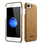 ICARER Metal Warrior Shenzhou Real Leather Back Case Cover for iPhone 7 Plus 5.5 inch - Brown