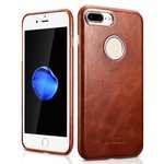 ICARER Vintage Real Genuine Leather Back Case Cover for iPhone 7 Plus 5.5 inch - Brown