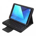Detachable Bluetooth Wireless Keyboard Stand Leather Case for Samsung Galaxy Tab S3 9.7 T820 - Black