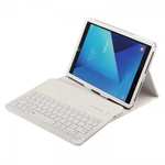 Detachable Bluetooth Wireless Keyboard Stand Leather Case for Samsung Galaxy Tab S3 9.7 T820 - White