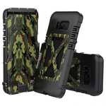R-JUST Aluminum Metal  Shockproof Full Body Case For Samsung Galax S8 Plus - Camouflage