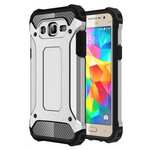 Dual Layer Shockproof Armor Case Cover for Samsung Galaxy J2 Prime - Silver