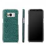Genuine Leather Crocodile Grain Back Cover Case For Samsung Galaxy S8 - Green