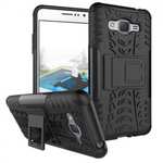 Hybrid TPU Hard Shockproof Cover Case Kickstand for Samsung Galaxy J2 Prime - Black