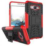 Hybrid TPU Hard Shockproof Cover Case Kickstand for Samsung Galaxy J2 Prime - Red