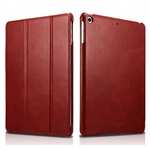 ICARER Vintage Series Genuine Leather Stand Case For Apple New iPad 9.7 (2017) - Red
