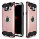 Ring Grip Holder Shockproof Protective Case With Kickstand for Samsung Galaxy S8+ Plus - Rose gold