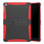 Rugged Armor Shockproof Dual Layer Protective Kickstand Case For Apple iPad 9.7 (2017) - Red