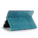 Crocodile Folio Flip Leather Stand Case Cover for iPad Pro 10.5-inch - Blue