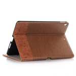 Cross Pattern PU Leather Flip Folio Wallet Card Holders Case for iPad Pro 10.5-inch - Brown