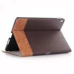 Cross Pattern PU Leather Flip Folio Wallet Card Holders Case for iPad Pro 10.5-inch - Coffee