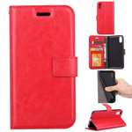 Crazy Horse PU Leather Case Flip Card Slot Wallet For iPhone X - Red
