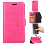 Crazy Horse PU Leather Case Flip Card Slot Wallet For iPhone X - Rose