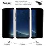 Privacy Anti-Spy Tempered Glass Screen Protector For Samsung Galaxy S8 / S8 Plus / S7 Edge - Black