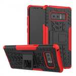 Shockproof TPU&PC Hybrid Stand Case Cover For Samsung Galaxy Note 8 - Red