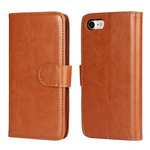 2in1 Magnetic Removable Detachable Leather Wallet Cover Case For iPhone 8 Plus 5.5 inch - Brown