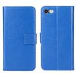 Crazy Horse Magnetic PU Leather Flip Case Inner TPU Frame for iPhone 8 4.7 inch - Blue