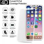 Full Coverage 4D Curve Tempered Glass Film Screen Protector for iPhone X - White
